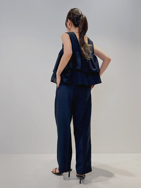 【 予約:4月下旬 】リネンツイードフリルBL /M262-18063