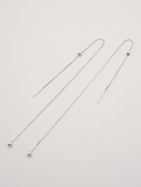 【 予約:4月下旬 】SV925ボックスチェーンアメリカンピアス /0062-434SH