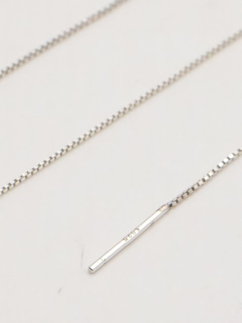 【 予約:4月下旬 】SV925ボックスチェーンアメリカンピアス /0062-434SH