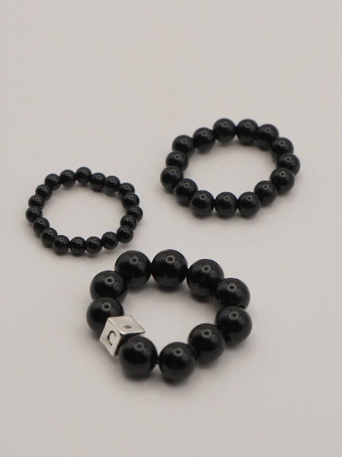 【 予約:6月上旬 】丸玉リング3レイヤーセット /0063-736SH