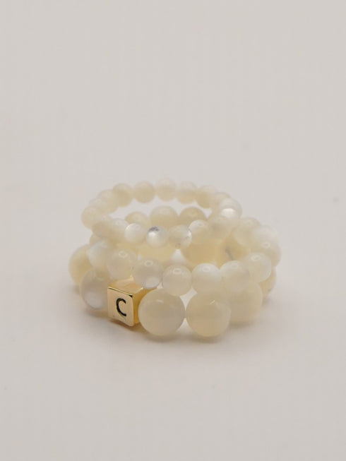 【 予約:6月上旬 】丸玉リング3レイヤーセット /0063-736SH