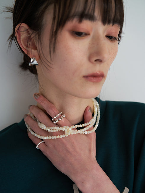 【 予約:6月上旬 】丸玉リング3レイヤーセット /0063-736SH