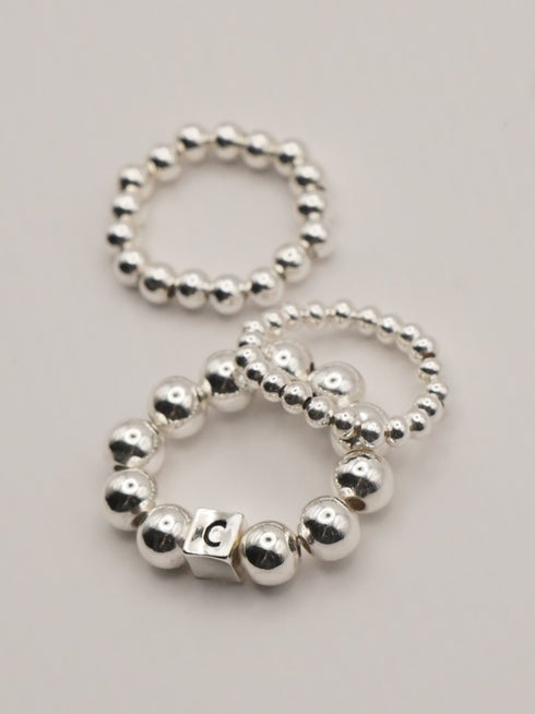 【 予約:6月上旬 】丸玉リング3レイヤーセット /0063-736SH