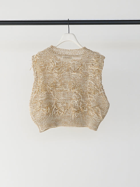 カットJQフリンジニットベスト / 9261-091GS