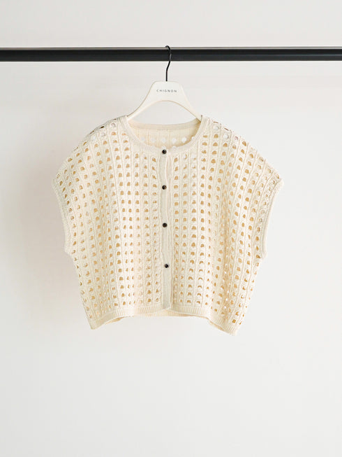 メッシュボックスニットベスト / 9561-098DP