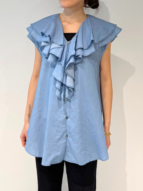 【 予約:4月下旬 】3ozデニムラッフルBL /M262-13077