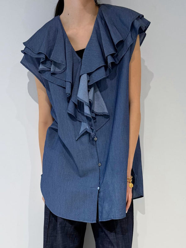 【 予約:4月下旬 】3ozデニムラッフルBL /M262-13077