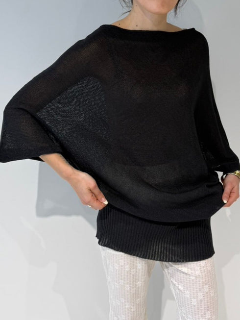 【 予約:4月下旬 】アシメペーパーヤーンニット /M262-93081