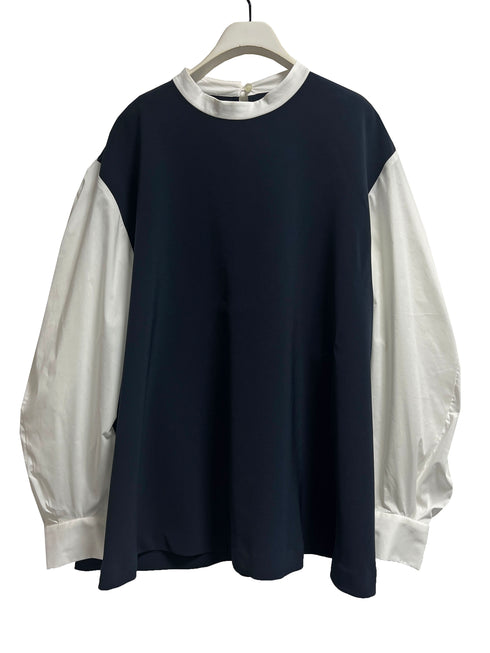 ボリューム袖ハイネックBL /1236-524-2MK