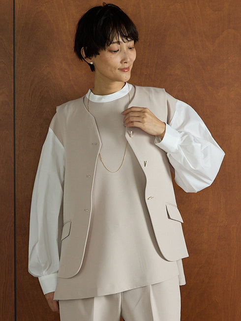 ボリューム袖ハイネックBL /1236-524-2MK