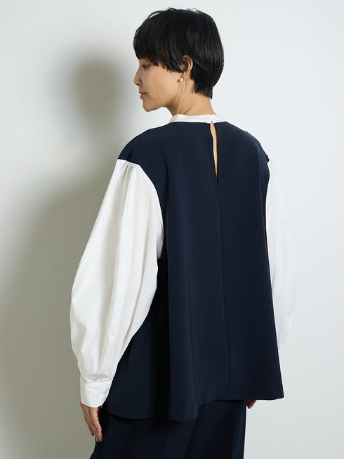 ボリューム袖ハイネックBL /1236-524-2MK