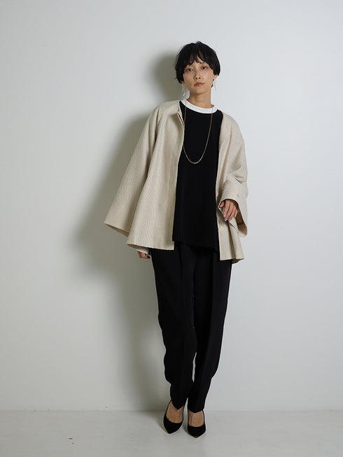 ボリューム袖ハイネックBL /1236-524-2MK