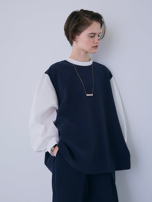 ボリューム袖ハイネックBL /1236-524BMK