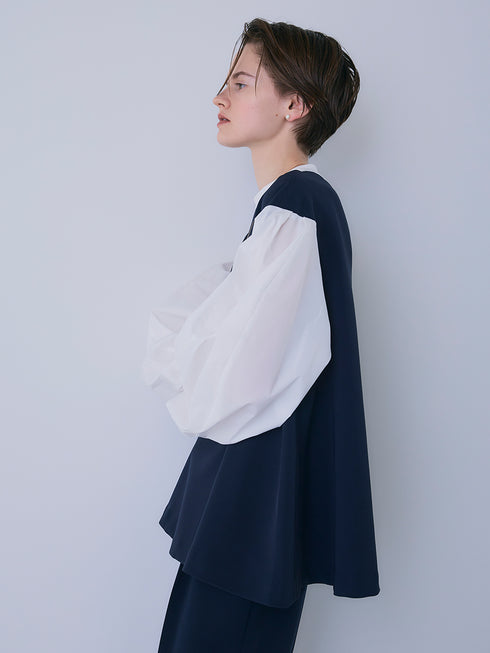 ボリューム袖ハイネックBL /1236-524BMK