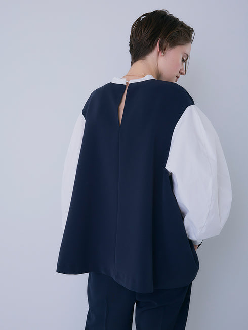 ボリューム袖ハイネックBL /1236-524BMK