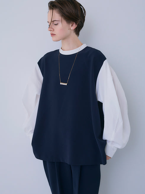 ボリューム袖ハイネックBL /1236-524BMK