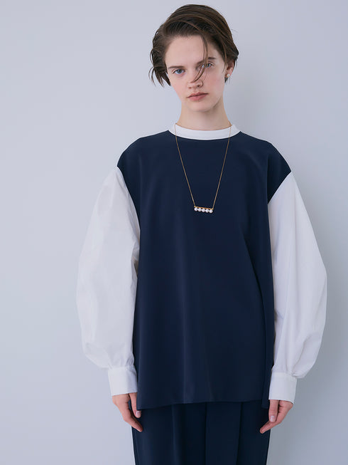 ボリューム袖ハイネックBL /1236-524BMK