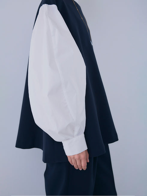 ボリューム袖ハイネックBL /1236-524BMK