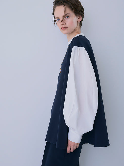 ボリューム袖ハイネックBL /1236-524BMK