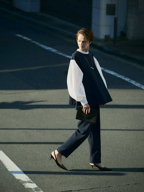 ボリューム袖ハイネックBL /1236-524BMK