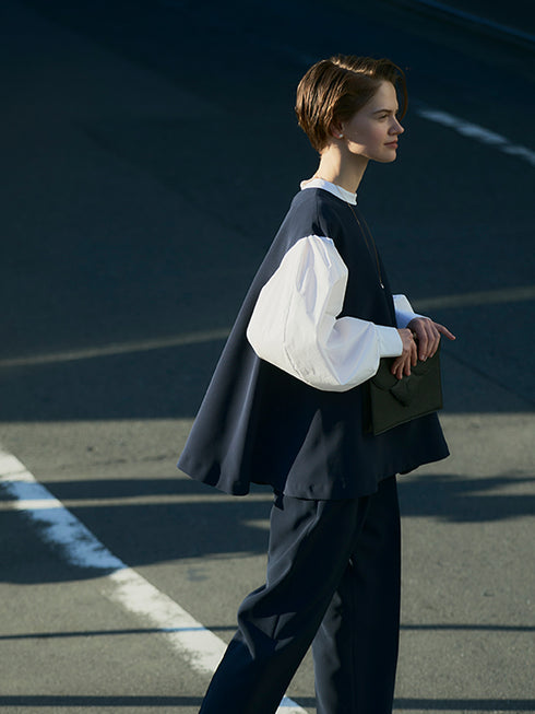 ボリューム袖ハイネックBL /1236-524BMK