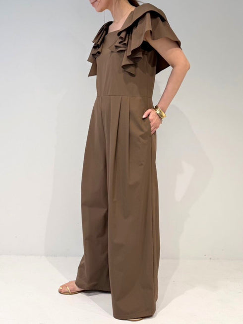 【 予約:4月下旬 】撥水フリルスリーブコンビネゾン /M262-38073