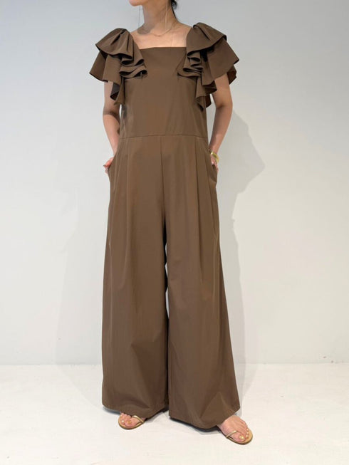 【 予約:4月下旬 】撥水フリルスリーブコンビネゾン /M262-38073