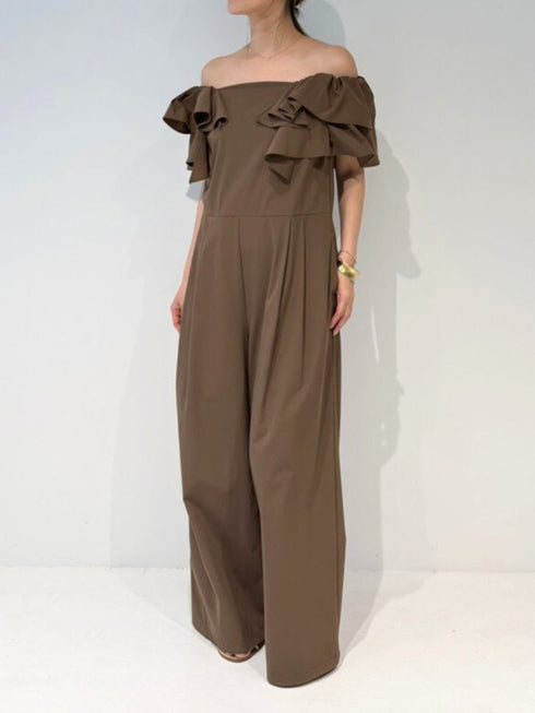 【 予約:4月下旬 】撥水フリルスリーブコンビネゾン /M262-38073