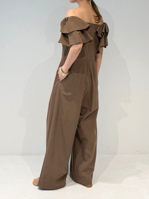 【 予約:4月下旬 】撥水フリルスリーブコンビネゾン /M262-38073