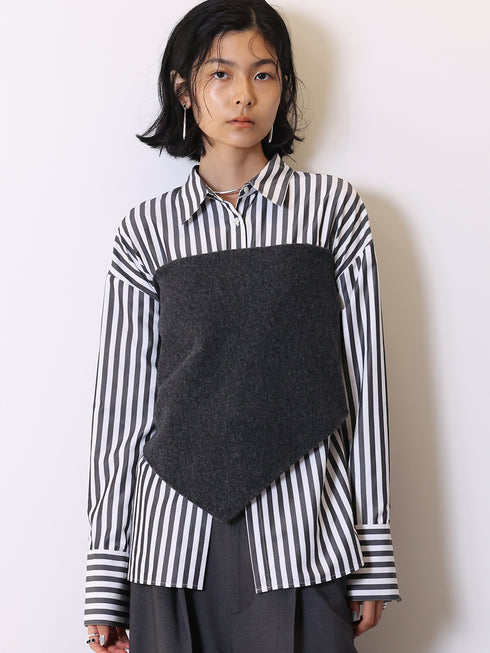 2WAYストライププリントSH /1555-218KK