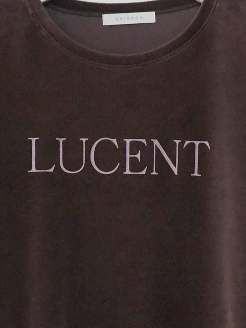 【 予約:8月上旬 】¨LUCENT¨プリントベロアTEE / 8464-155KK