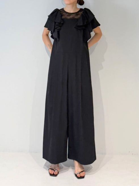 【 予約:4月下旬 】撥水フリルスリーブコンビネゾン /M262-38073