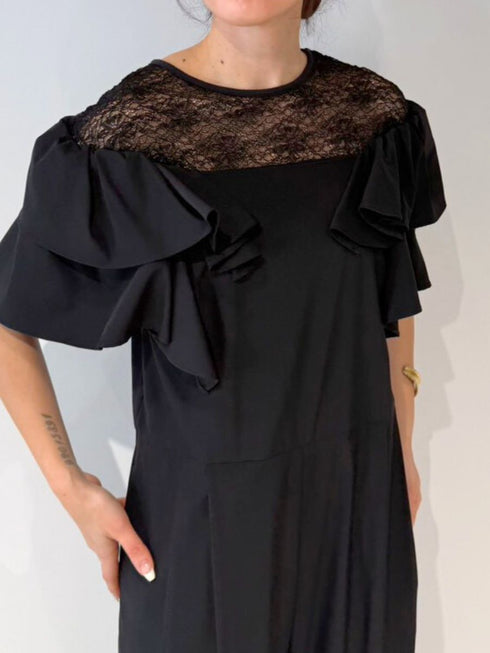 【 予約:4月下旬 】撥水フリルスリーブコンビネゾン /M262-38073