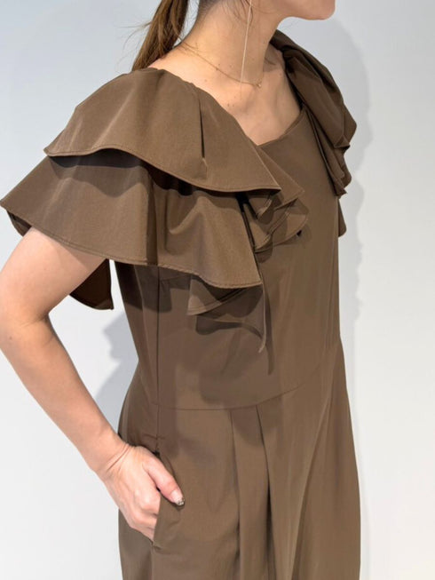 【 予約:4月下旬 】撥水フリルスリーブコンビネゾン /M262-38073