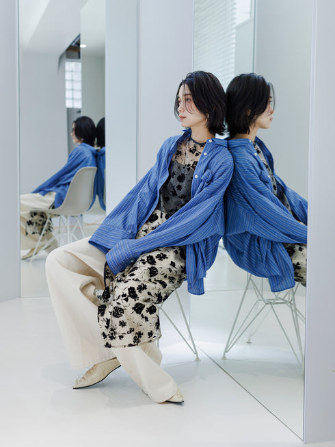 フロッキーオーガンジーシアーワンピース /5246-515NH