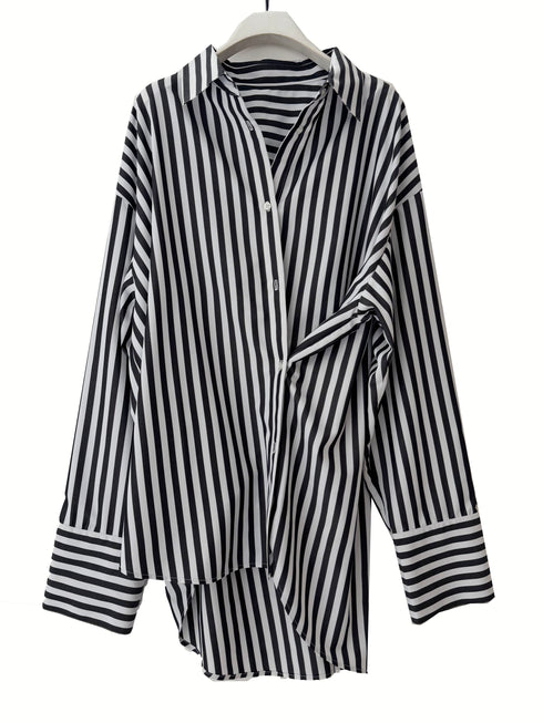 2WAYストライププリントSH /1555-218KK