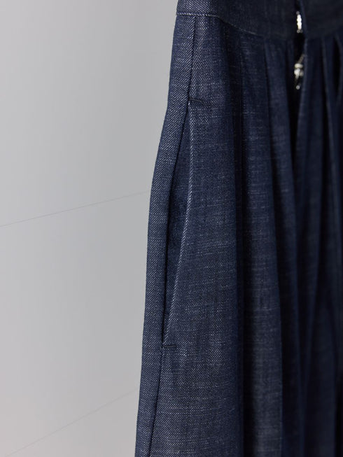 【 予約:4月下旬 】リネンデニムワイドPT /M262-33076