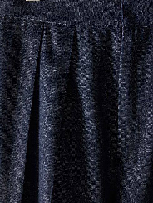 【 予約:4月下旬 】リネンデニムワイドPT /M262-33076