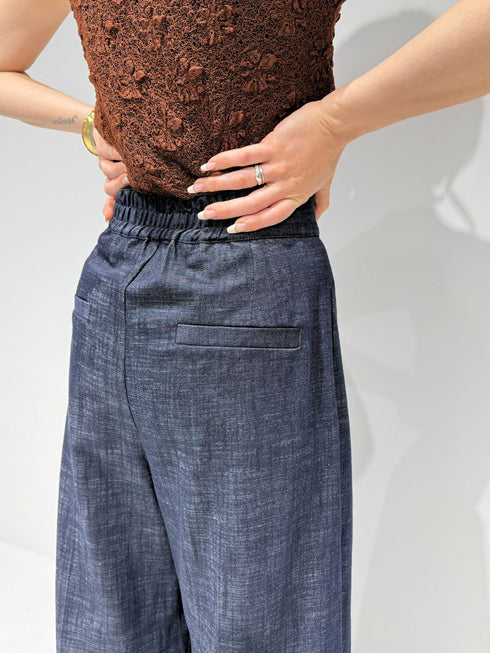 【 予約:4月下旬 】リネンデニムワイドPT /M262-33076