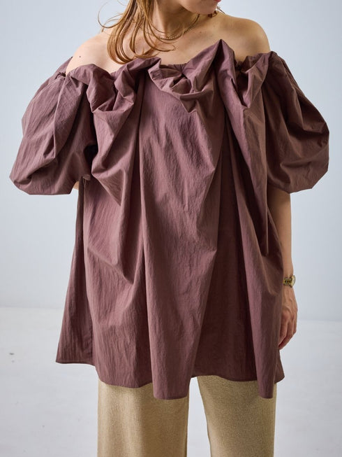 【 予約:4月下旬 】2WAYオフショルブラウス /M262-13055