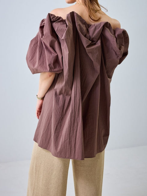 【 予約:4月下旬 】2WAYオフショルブラウス /M262-13055