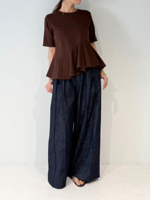 【 予約:4月下旬 】アシメペプラムTOPS /M262-88057