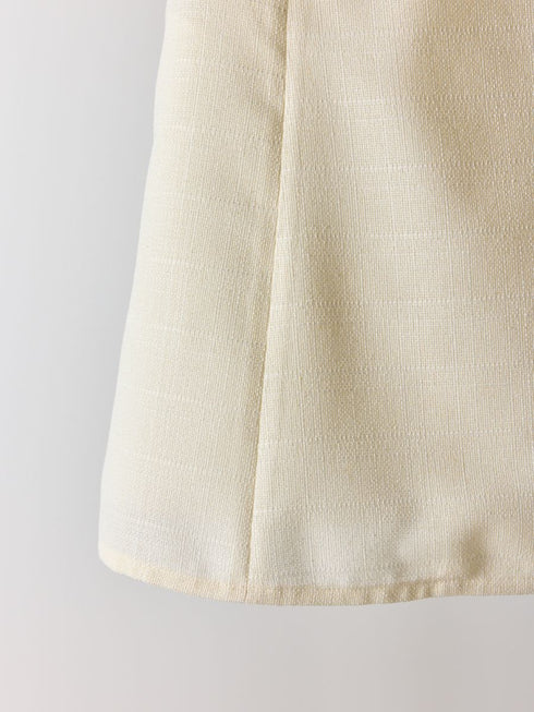 【 予約:4月下旬 】Uネックリネンツイードジレ /M262-48062