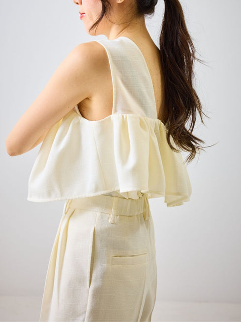 【 予約:4月下旬 】リネンツイードフリルBL /M262-18063