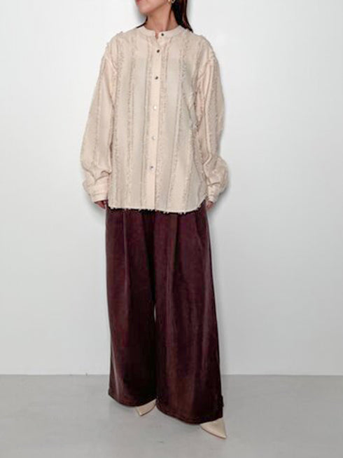 コットンブレンドタックパンツ /3855-281BT