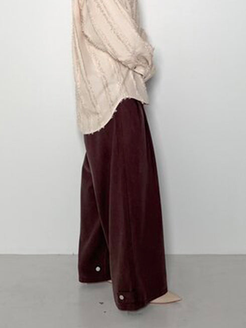 コットンブレンドタックパンツ /3855-281BT