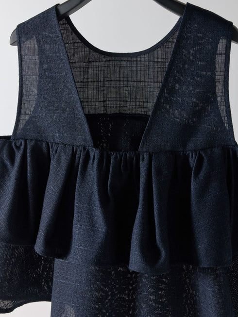 【 予約:4月下旬 】リネンツイードフリルBL /M262-18063