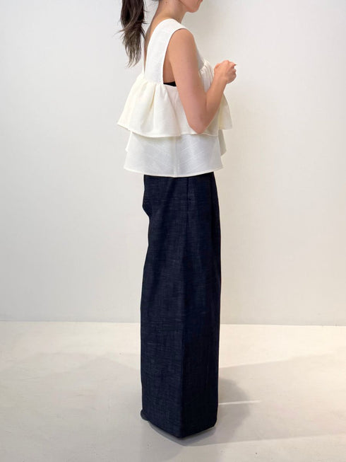 【 予約:4月下旬 】リネンツイードフリルBL /M262-18063