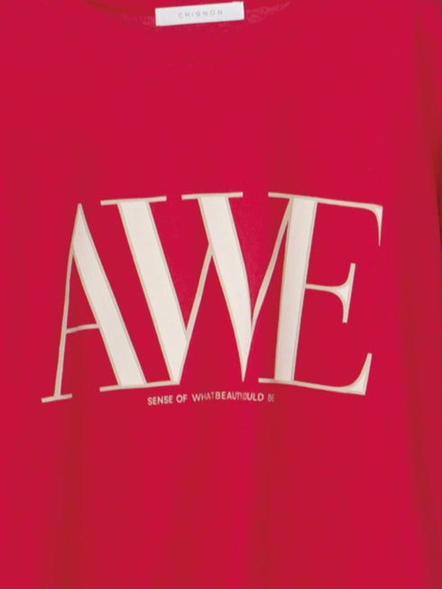 "AWE"プリントクロップドTee / 8462-403KK