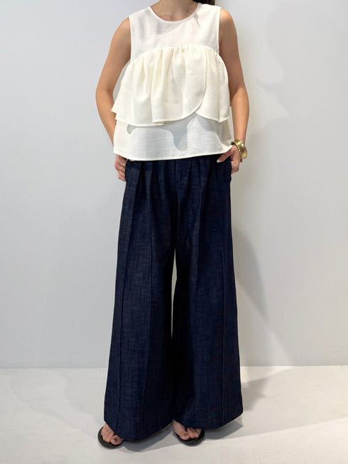 【 予約:4月下旬 】リネンツイードフリルBL /M262-18063